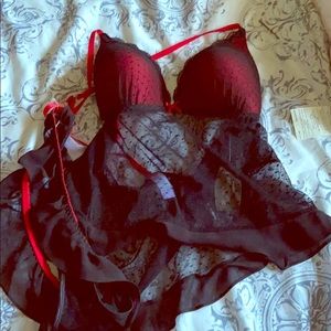 Women’s baby doll and thong set